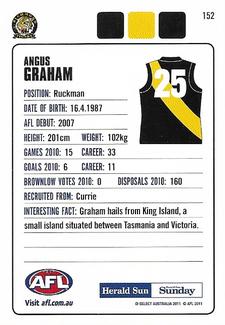 2011 Herald Sun AFL  #152 Angus Graham Back